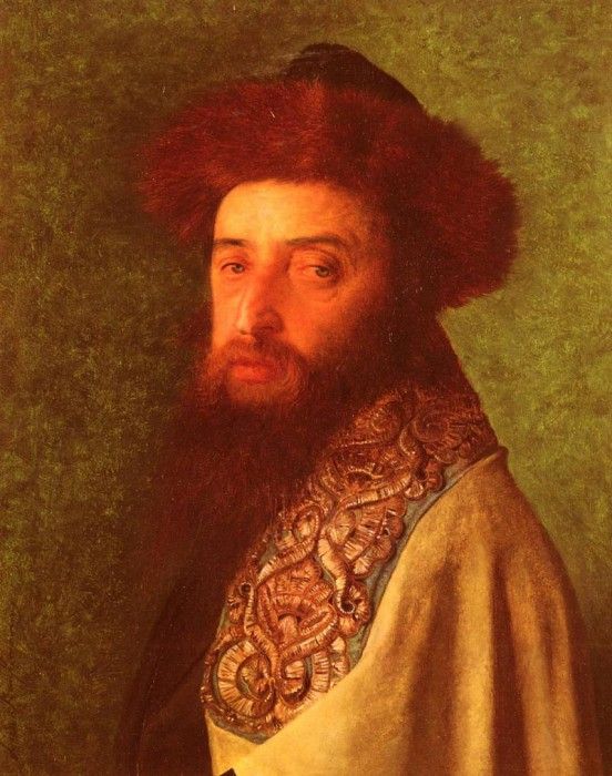 Kaufmann Isidor Young Rabbi With Blue Tallis. , 