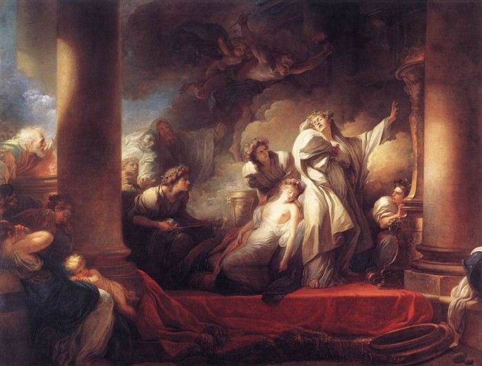 Fragonard Coresus Sacrificing himselt to Save Callirhoe. 