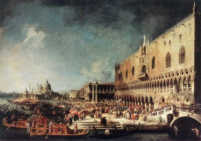 Canaletto Arrival of the French Ambassador in Venice. 