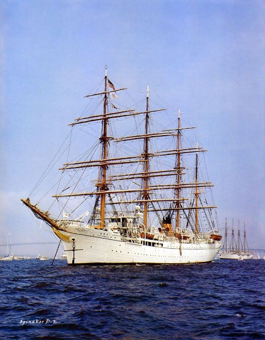 dk tall ships nippon maru barque lyr 1930. 