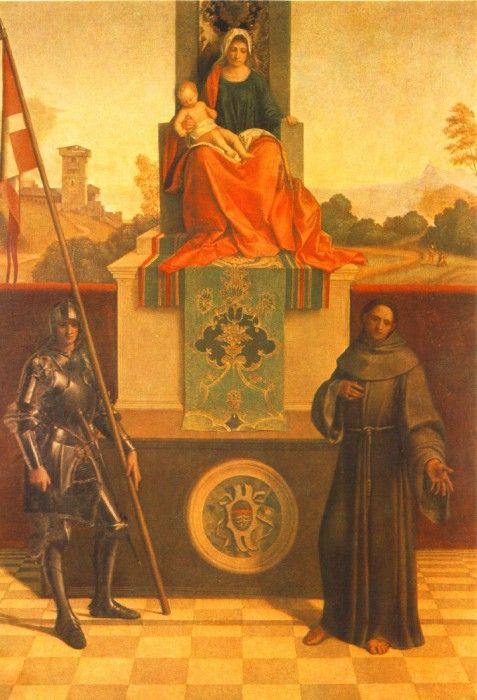 GIORGIONE MADONNA ENTHRONED WITH THE CHILD BETWEEN ST. FRANC. 