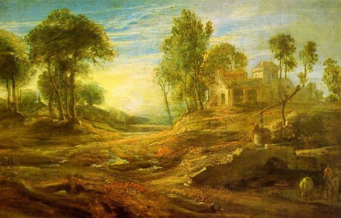 Landscape with a Watering Place. ,  