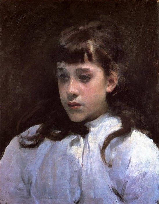 Sargent John Singer Young Girl Wearing a White Muslin Blouse. ,  