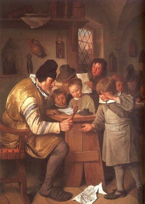 Steen The Schoolmaster, 1663-65, oil on canvas, National Gal. , 