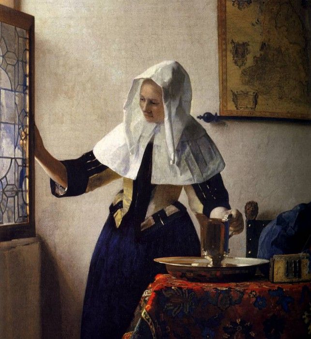 Young Woman with a Water Pitcher. Vermeer, Johannes
