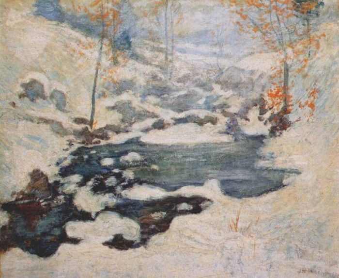 twachtman icebound c1890-95. Twachtmann,  