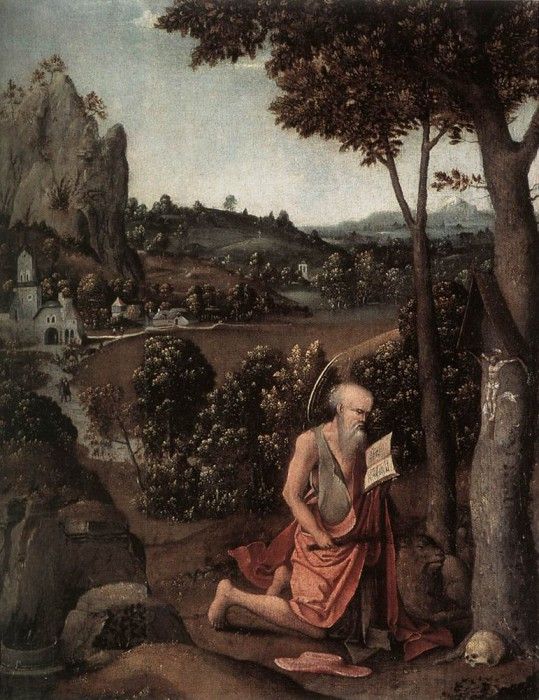 PATENIER Joachim Rocky Landscape With Saint Jerome. Patenier  Patinir