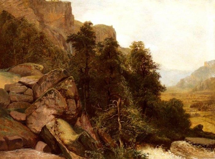 Calame Alexandre Landschaftsstudie  1851.  