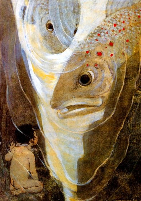 Jessie Wilcox Smith The Salmon and His Wife, 1916 sqs. ,  