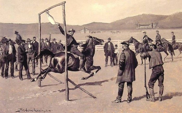 A Gander Pull. Remington, 