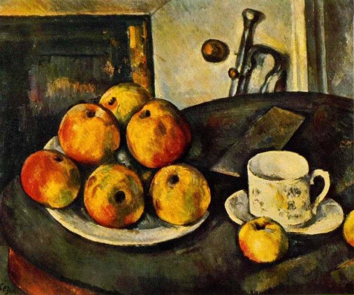 CeZANNE STILL LIFE WITH APPLES,1890-94, PRIVATE,USA. , 