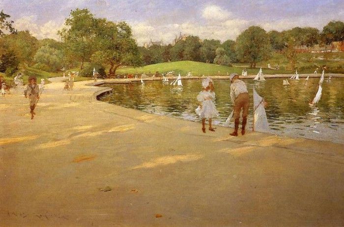 Chase William Merritt The Lake for Miniature Yachts aka Central Park. ,  