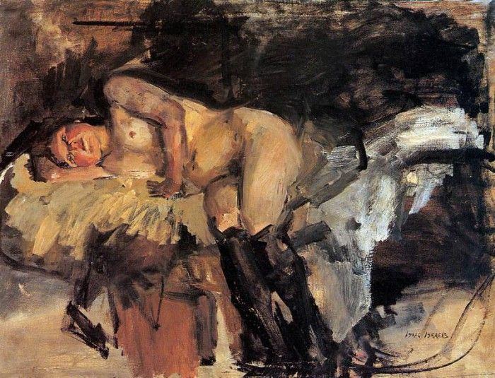 Israls Isaac Lying nude with stockings Sun. Israels, 