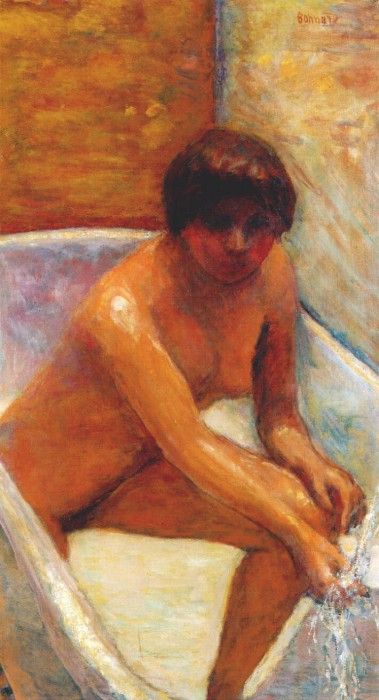 bonnard nude in the bath 1917.  