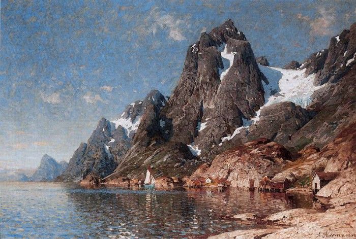 Normann Adelsteen Sailing on the Fjord. , Eilert Adelsteen