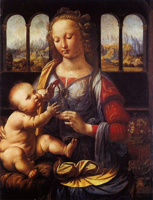 Leonardo da Vinci - Madonna with. ,  