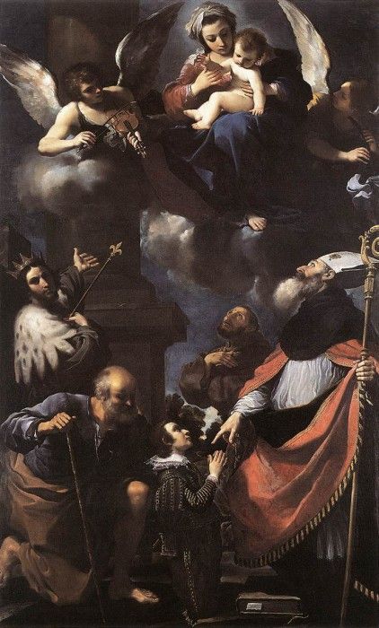 Guercino A Donor Presented to the Virgin. ,   