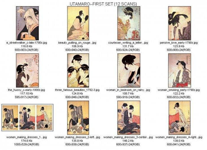 thumbnails utamaro1. , 