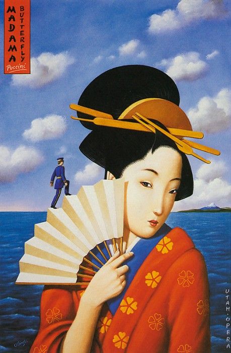 am-Rafal Olbinski Madame Butterfly. Olbinski, �����