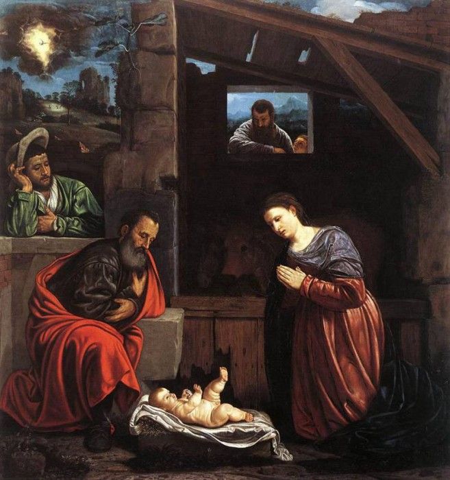 SAVOLDO Giovanni Girolamo Adoration Of The Shepherds. ,  