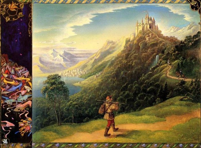 ma Craft The 12 dancing princesses5 Arriving at the castle. , Kinuko Y