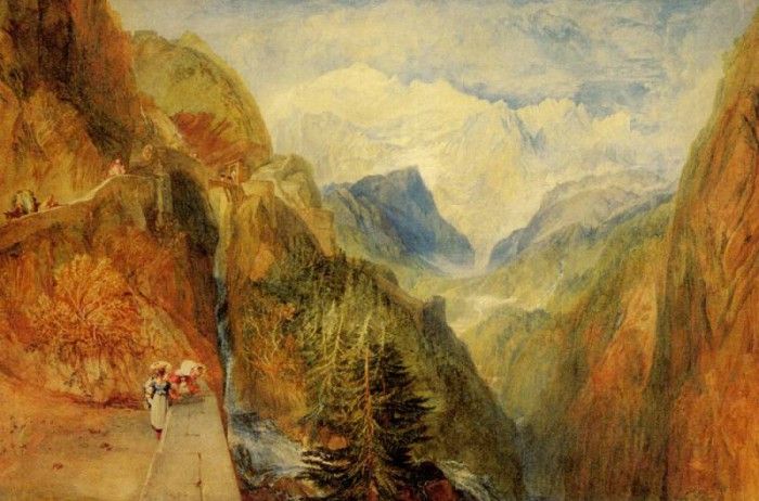 Turner Joseph Mallord William Mont Blanc from Fort Roch Val d-Aosta. ,   