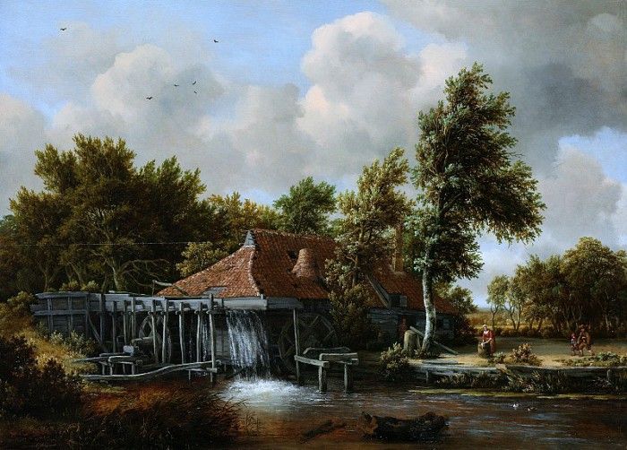   -   [A Watermill]. , Meindert