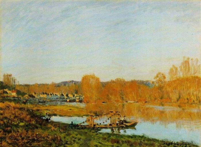 Sisley Lautomne. Bords de la Seine pres Bougival, 1873, 46x. , 