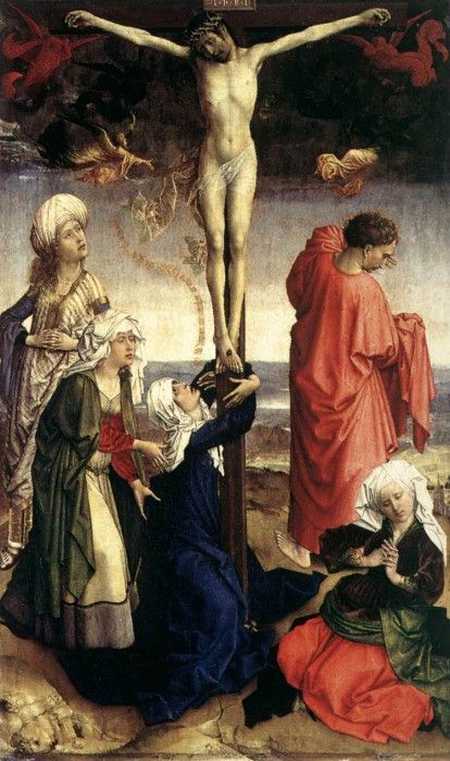 Weyden Crucifixion 1440s. ,   