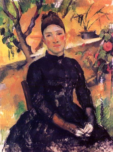 CeZANNE MADAME CeZANNE I VaXTHUSET,1891-92,  METROPOLITAN MU. , 