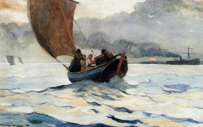 Homer Winslow Returning Fishing Boats. , 