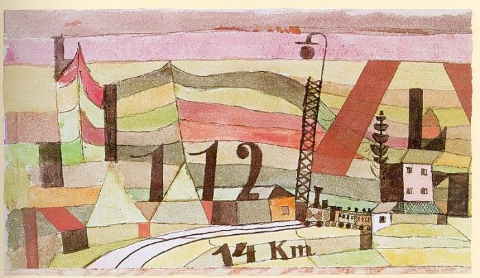 Klee Station L 112, watercolor and India ink on paper mounte. , 