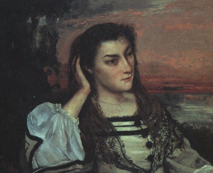 Courbet Portrait of Gabrielle Borreau (The Dreamer), 1862, o. , 