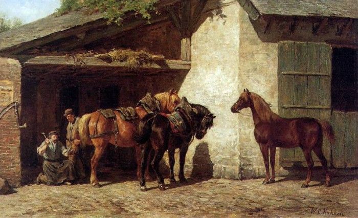 Nakken Willem Karel Horses at the blacksmith Sun . Nakken, 