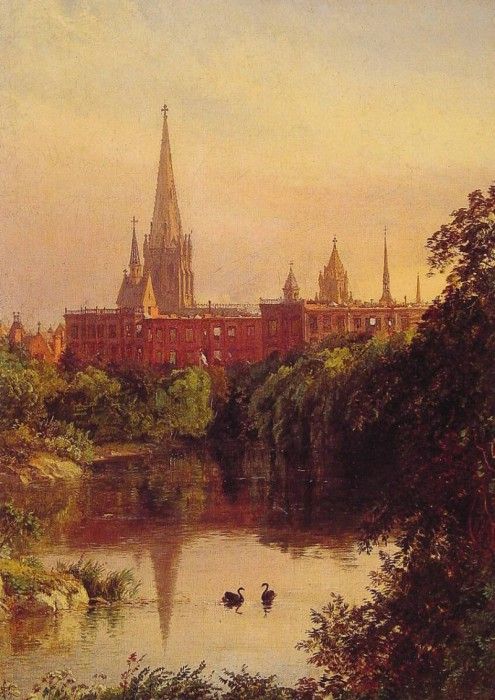 A View in Central Park. Cropsey, Jasper Francis