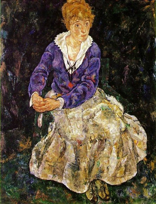 Schiele Portrait of the Artists Wife, Seated, 139.5x109.2 c. , 