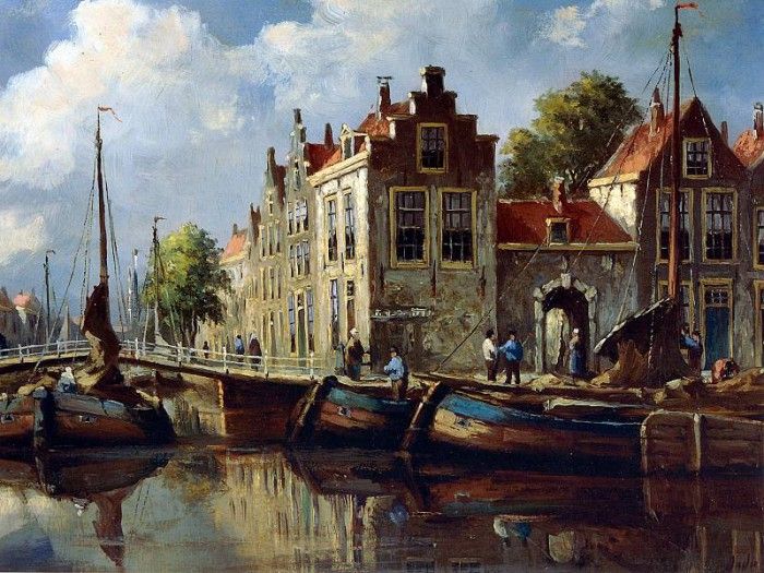 Geijp Adriaan Marinus City canal Sun . Geijp, 