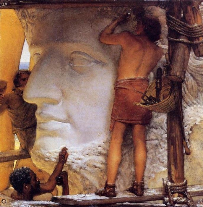 Alma Tadema Sculptors in Ancient Rome. - 