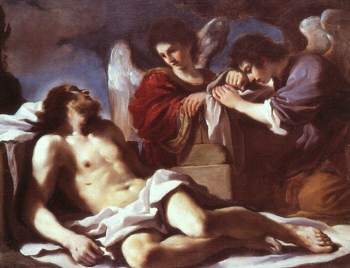 Guercino Angels Weeping over the Dead Christ. ,   