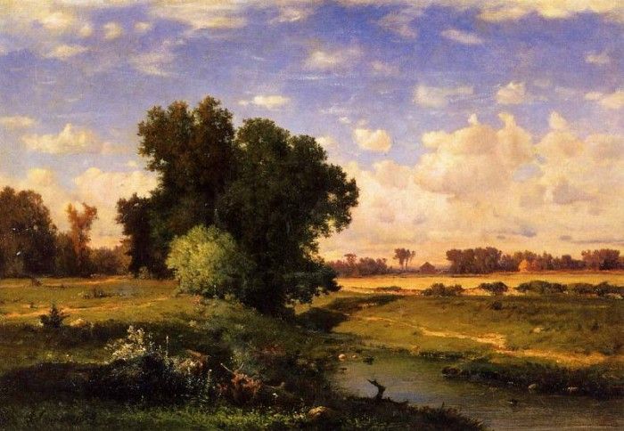 Inness George Hackensack Meadows Sunset. , 