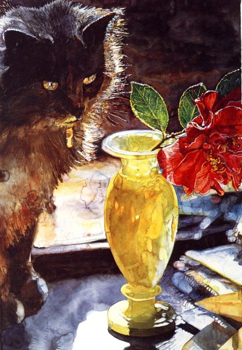 lrs Raffeal Joseph Fume with Vase& Camelia. , 