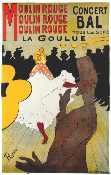 lautrec moulin rouge, la goulue (poster) 1891. -,  