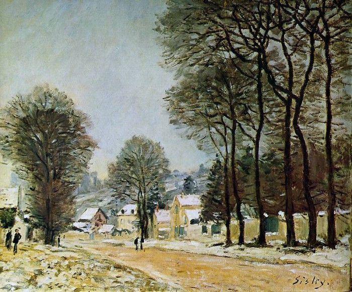 Sisley Alfred Louveciennes in the snow Sun. , 