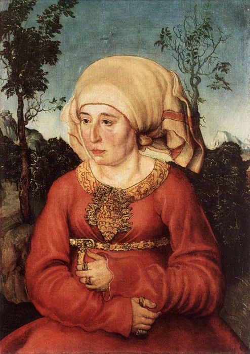 CRANACH Lucas the Elder Portrait Of Frau Reuss. ,  