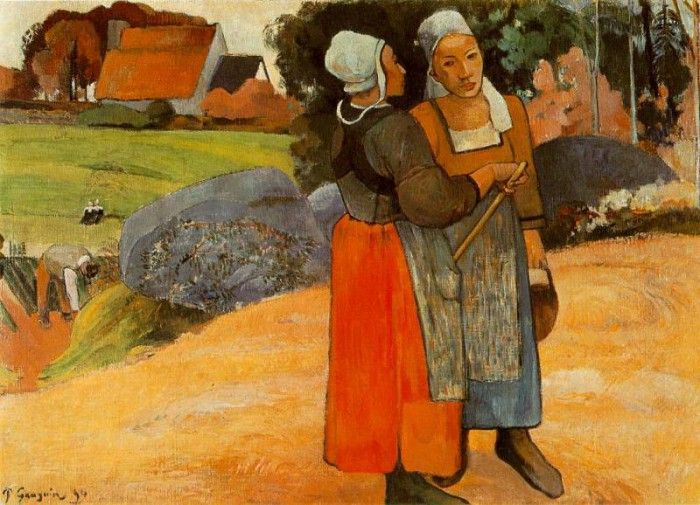 Gauguin Paysanes Bretones (Breton peasant women) 1894 Oil on. , 