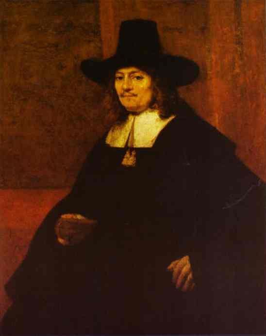 Rembrandt - Portrait of a Man in a Tall Hat.    