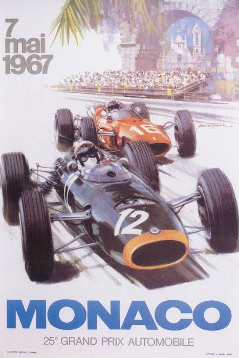 Cmamtmon 061 poster monaco gp 1967. , 