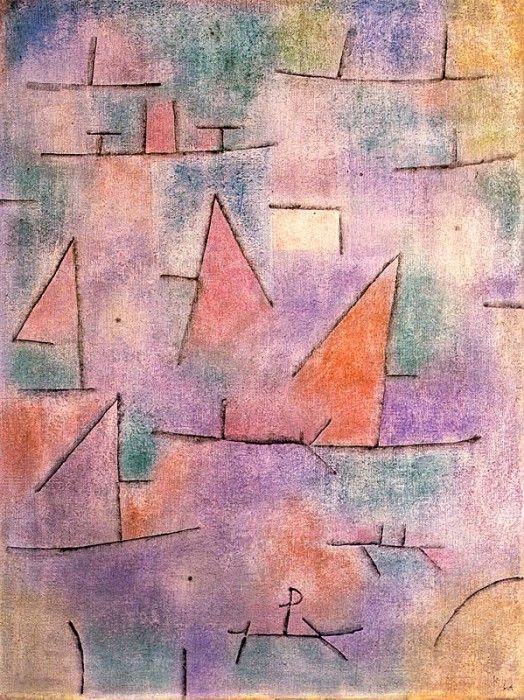 Klee Harbor with Sailboats, 1937, oil on canvas, Musee Natio. , 
