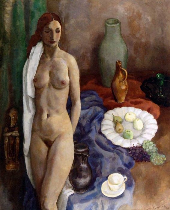 Sluijters Jan Still life with standing nude Sun. Sluijters, 