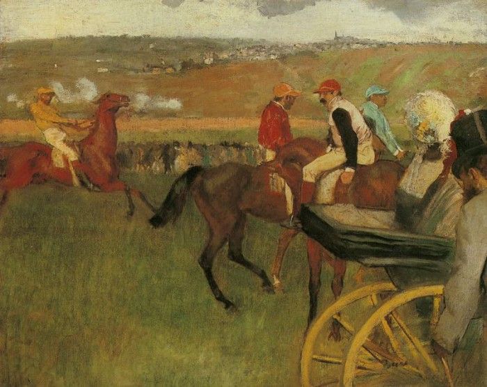 Degas Edgar At the Races Gentlemen Jockeys c1877 80. , --